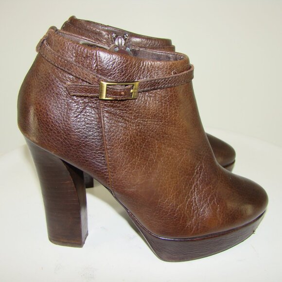 LIEBESKIND WOMENS BROWN LEATHER ANKLE BOOTS SIZE 38 / US 7.5 C122 - Picture 8 of 13